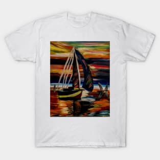 Out sailing in the open sea T-Shirt